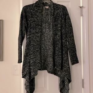 Merona black and white cardigan, size M